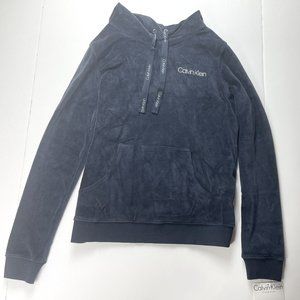 Calvin Klein Sleepwear Velour Hooded Pullover